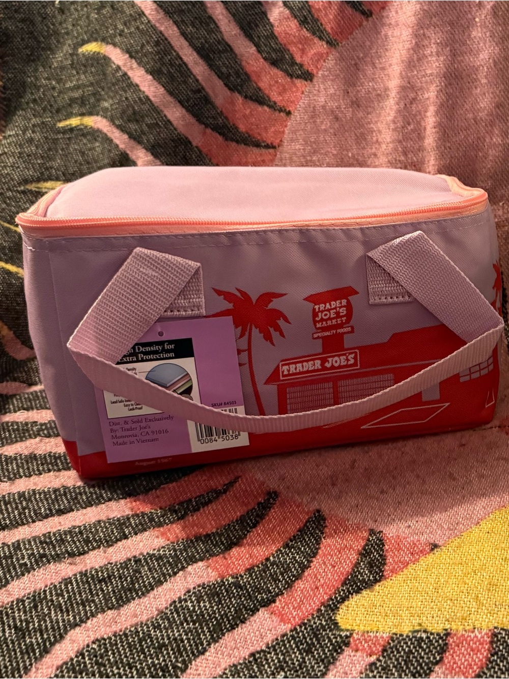 Lavender & Pink Insulated Tote Bag